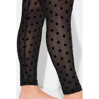 Ulla Popken  Leggings di mesh con floccatura a pois 