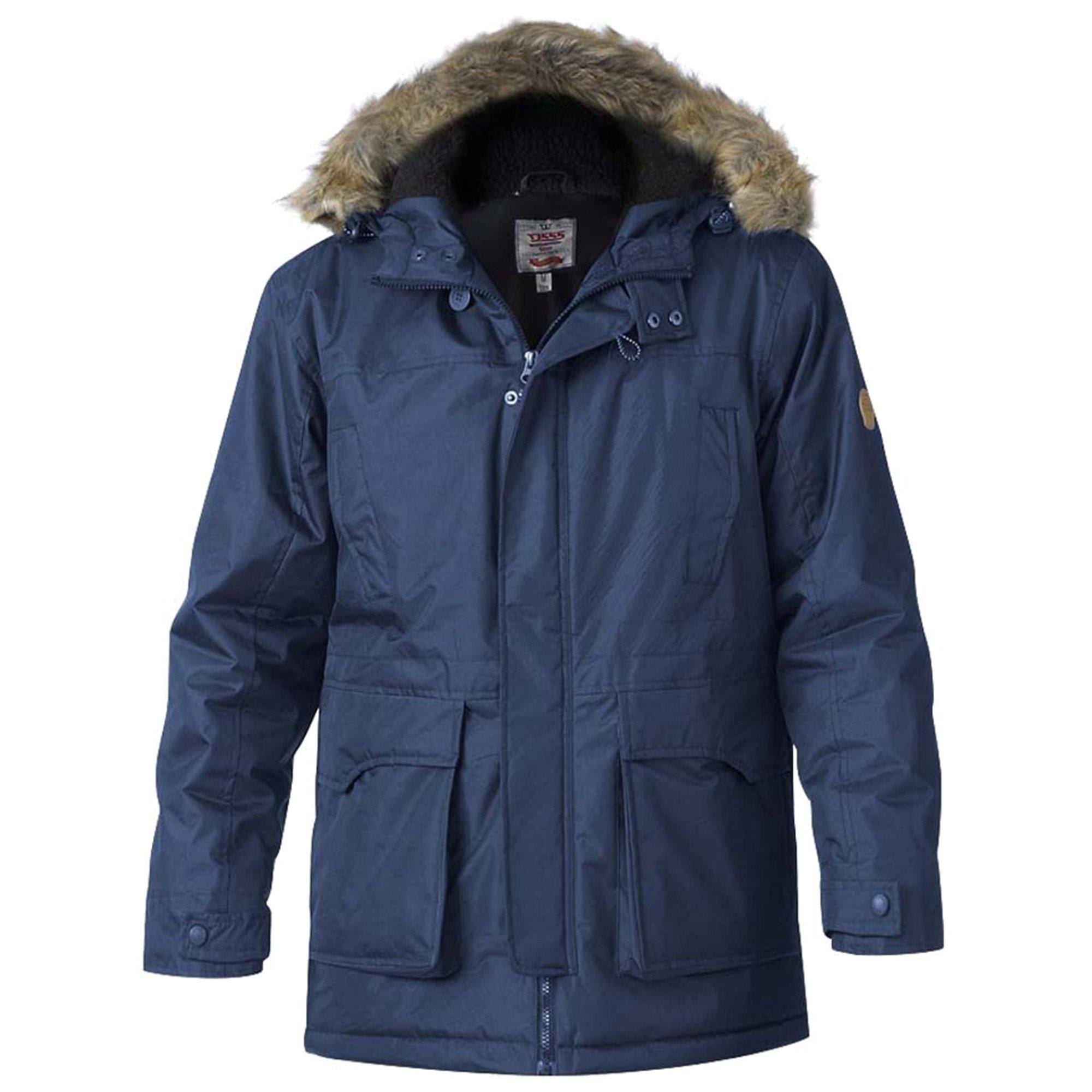 Image of Lovet Parka Mit Kunstfellbesatz Herren Marine 6XL