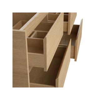 Vente-unique Meuble sous vasque suspendu avec planche - Placage chêne - 120 cm - MILIPAM  