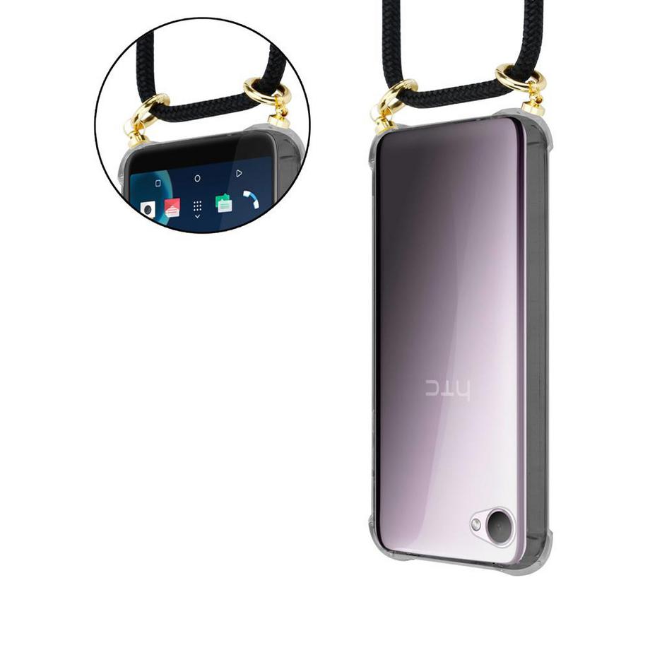 Cadorabo  Handy Kette für HTC Desire 12 Silikon mit Gold Ringen 
