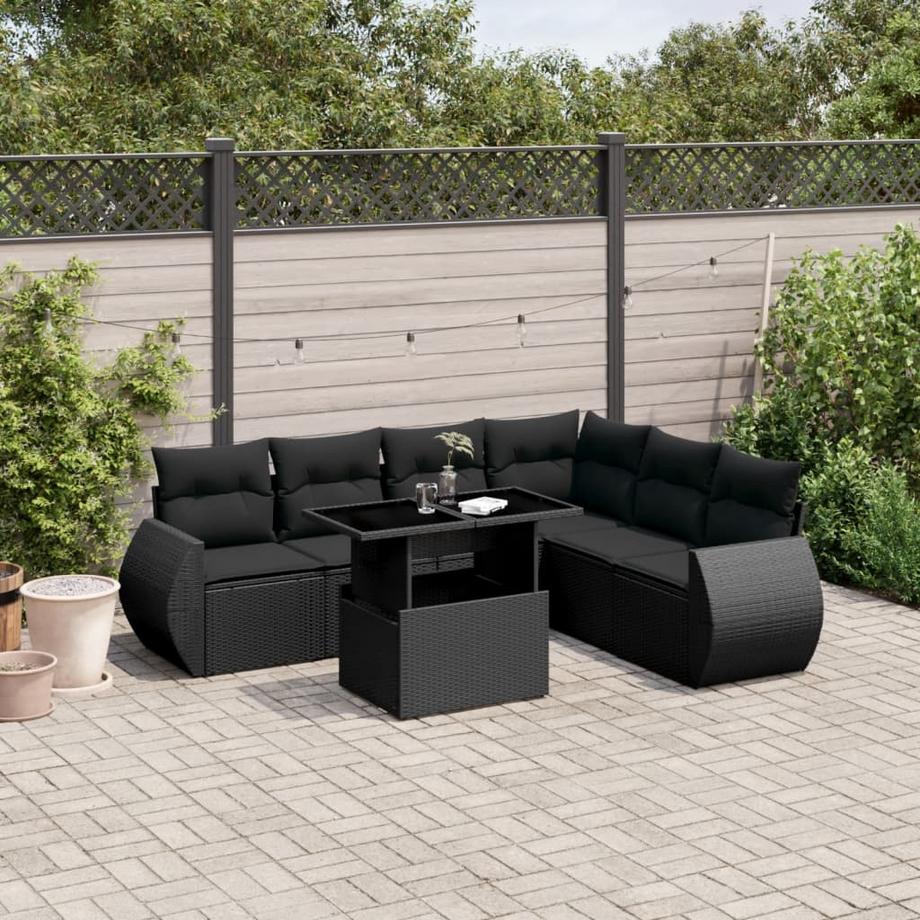 VidaXL Ensemble de canapés de jardin rotin synthétique  