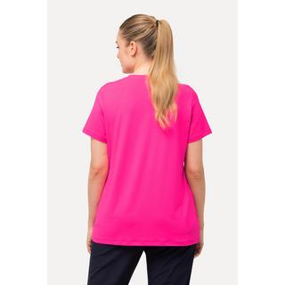 Ulla Popken  T-shirt de sport, séchage rapide, col V, manches courtes 