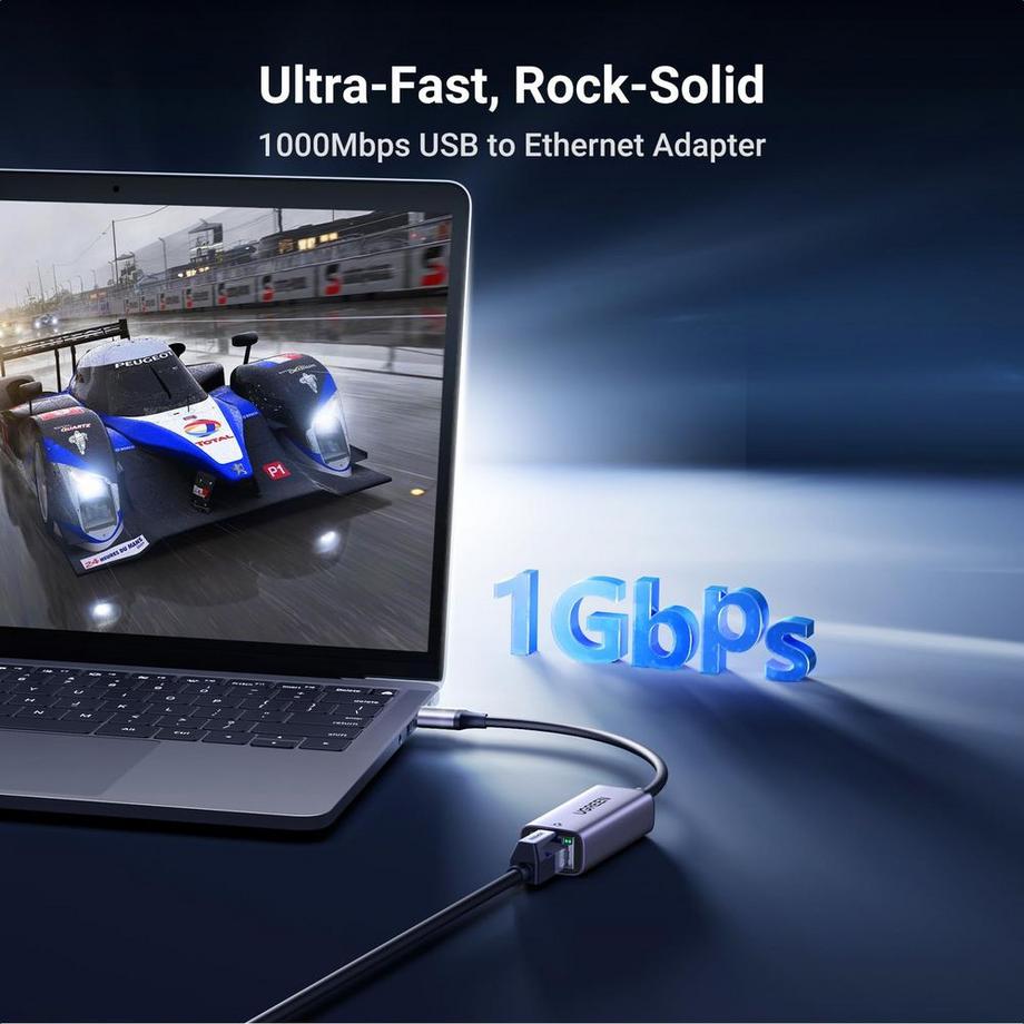 UGREEN  Adattatore Ethernet da USB-A a RJ45 UGREEN - Grigio siderale 