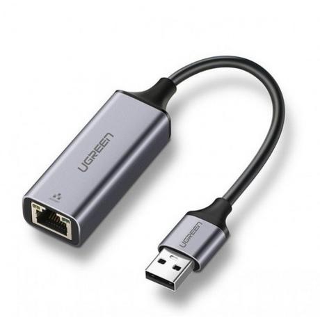 UGREEN  Adaptateur Ethernet UGREEN USB-A vers RJ45 - Gris sidéral 