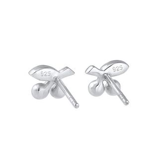 Elli  Boucles d'Oreilles Enfants Clous D'oreilles Cerises Avec Émail Et Cristaux 