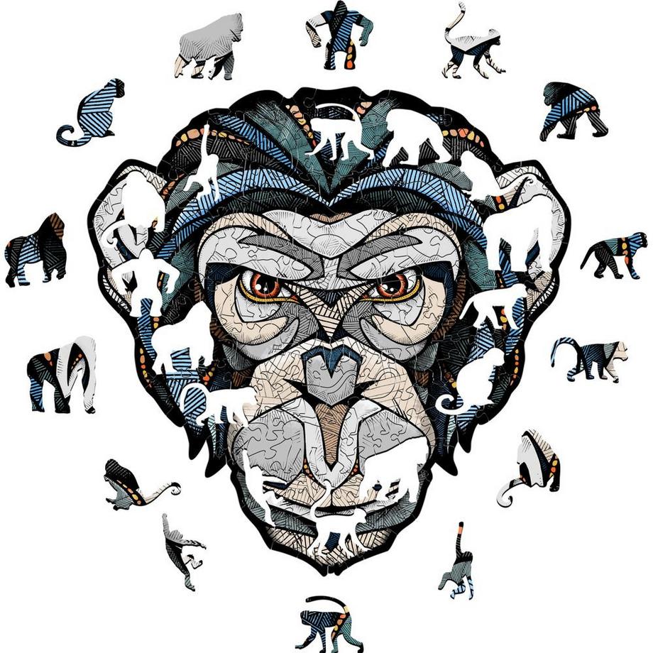 Eco Wood Art  Holz-Puzzle Schimpanse 