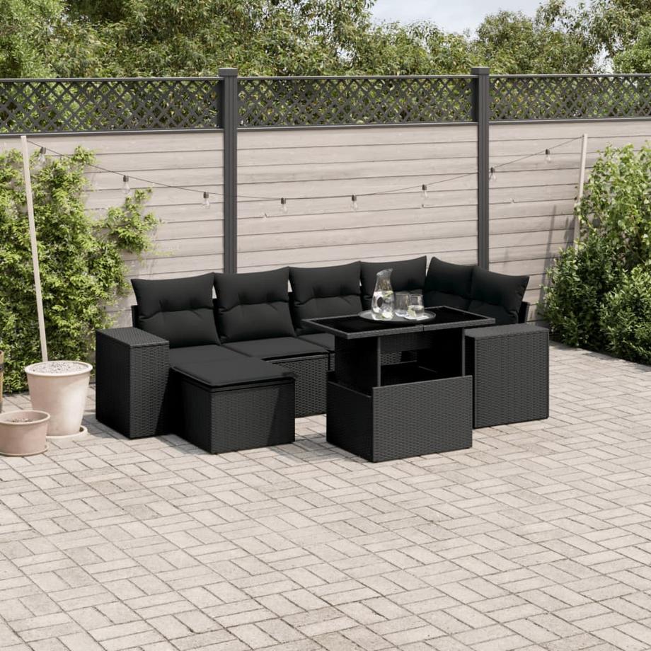 VidaXL set divano da giardino Polirattan  