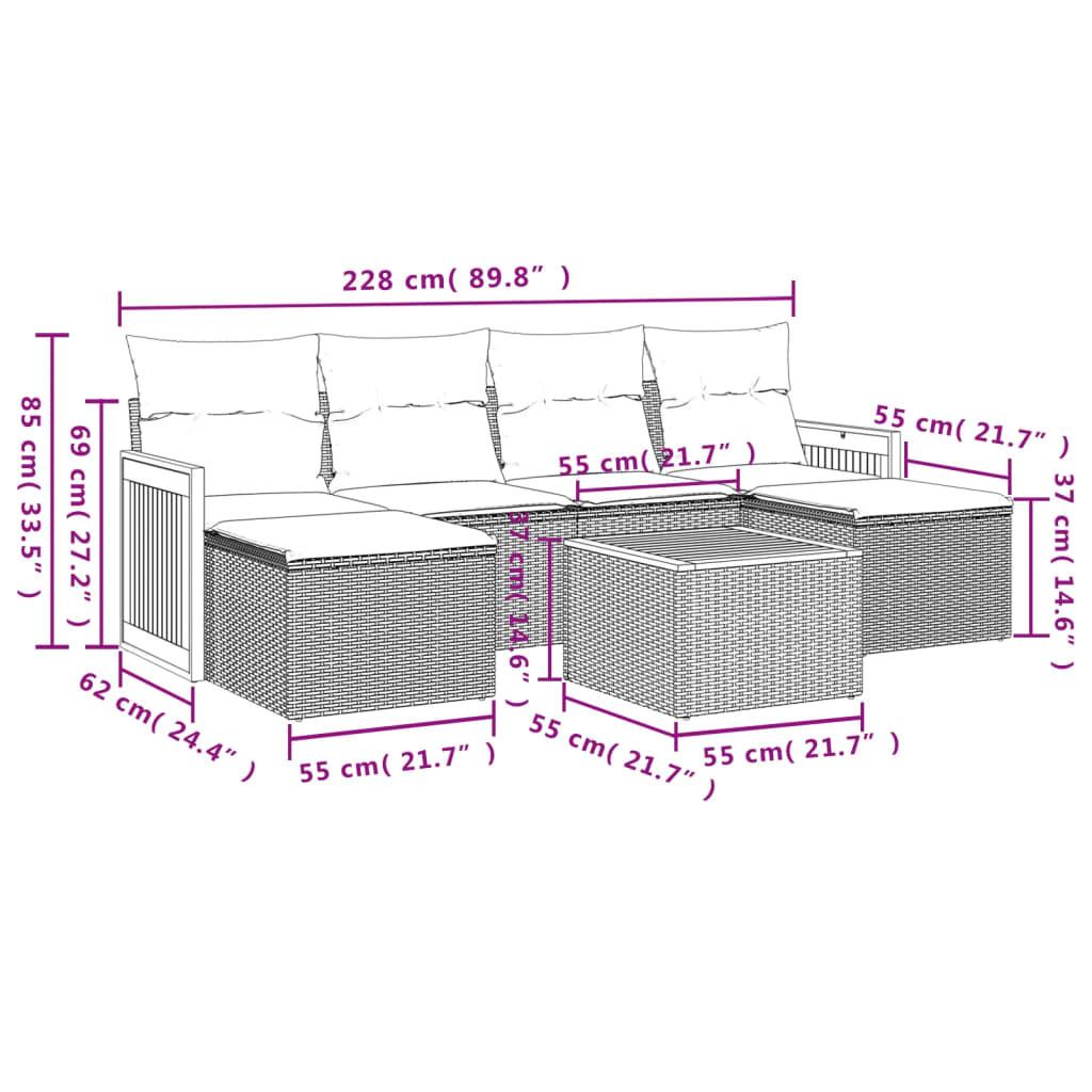 VidaXL Garten sofagarnitur poly-rattan  