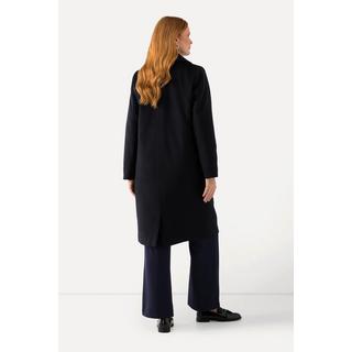 Ulla Popken Cappotto Misto Lana Doppiopetto Collo Revers  