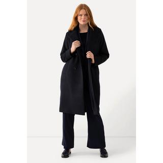 Ulla Popken Cappotto Misto Lana Doppiopetto Collo Revers  