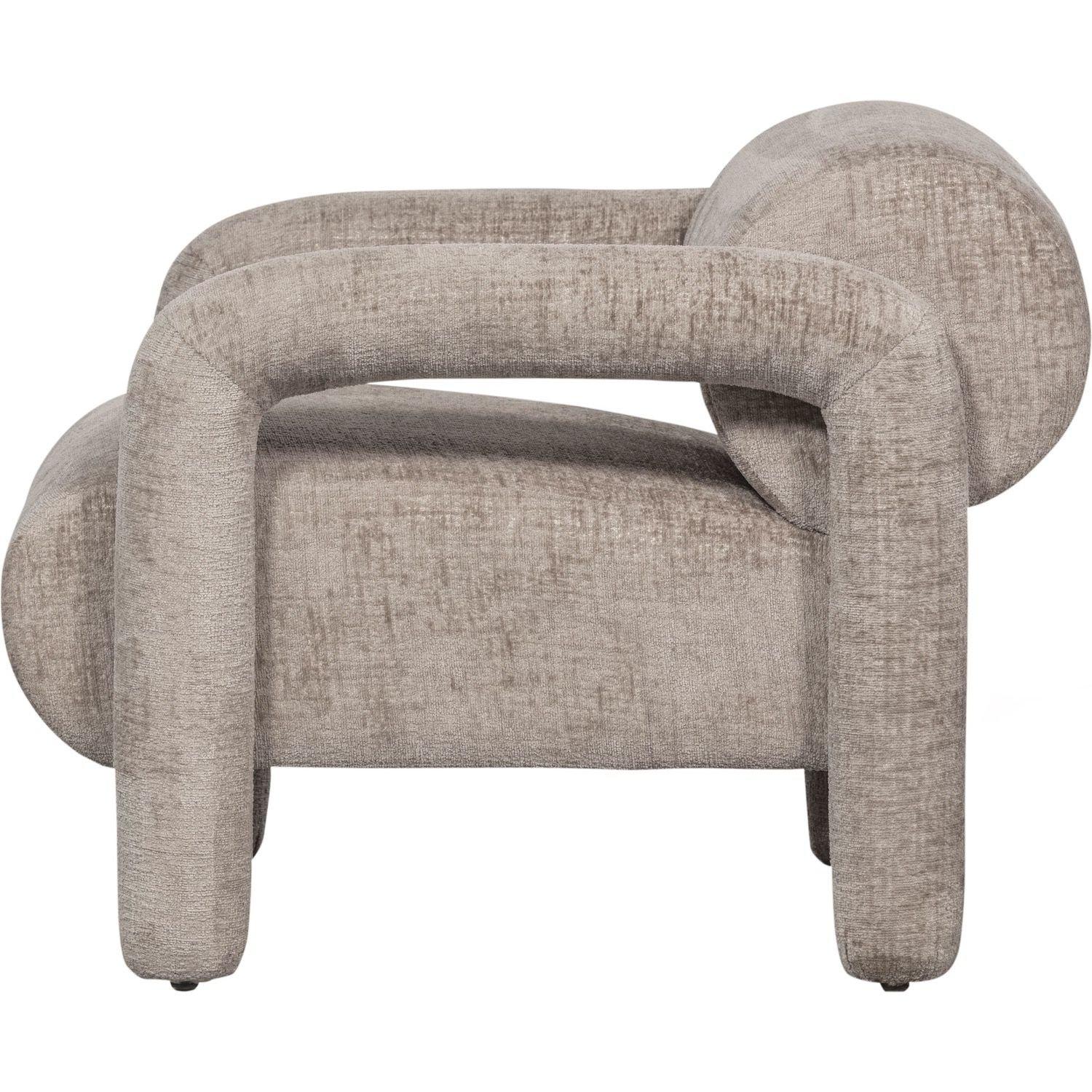 mutoni Fauteuil Lenny Chunky Velvet sable  