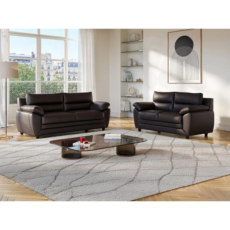 Vente-unique Couchgarnitur 3+2 Kunstleder MANOA  