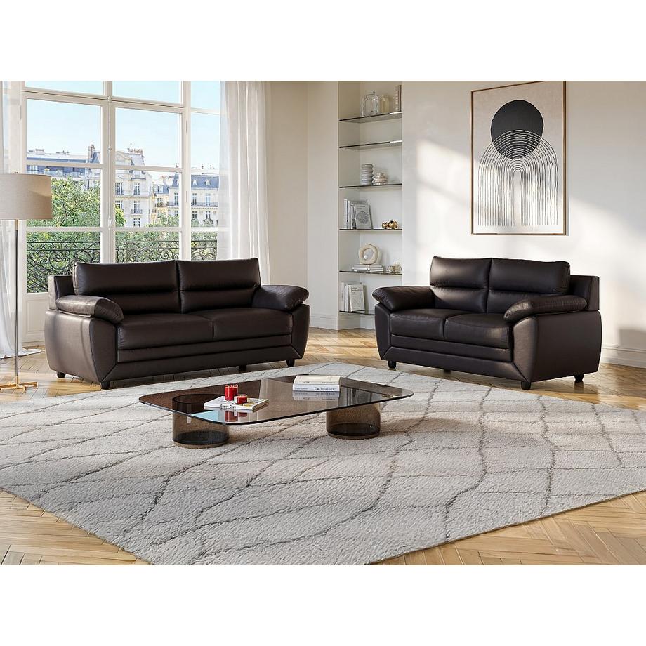 Vente-unique Couchgarnitur 3+2 Kunstleder MANOA  