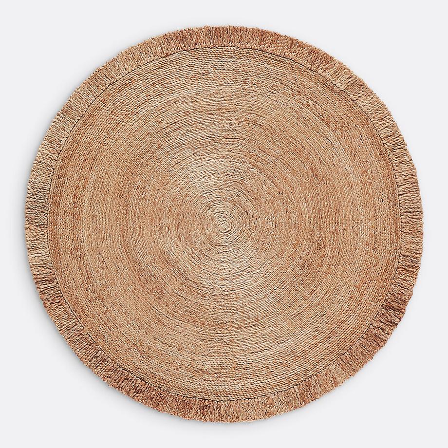 La Redoute Intérieurs Tapis jute rond frangé  