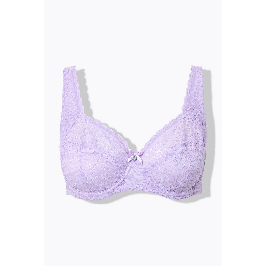 Ulla Popken Reggiseno con ferretto pizzo floreale pizzo intero coppa C-E  