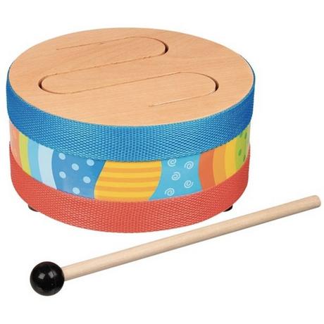 goki  Sprachtrommel aus Holz, Zubehör für Instrumente für Kinder, Farbe (Mehrfarbig) (61888) 