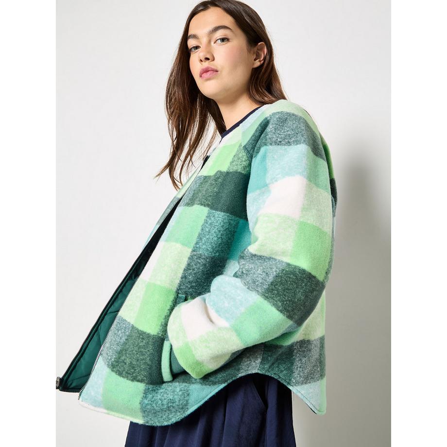 APRICOT Veste Réversible Matelassée Polaire Carreaux  