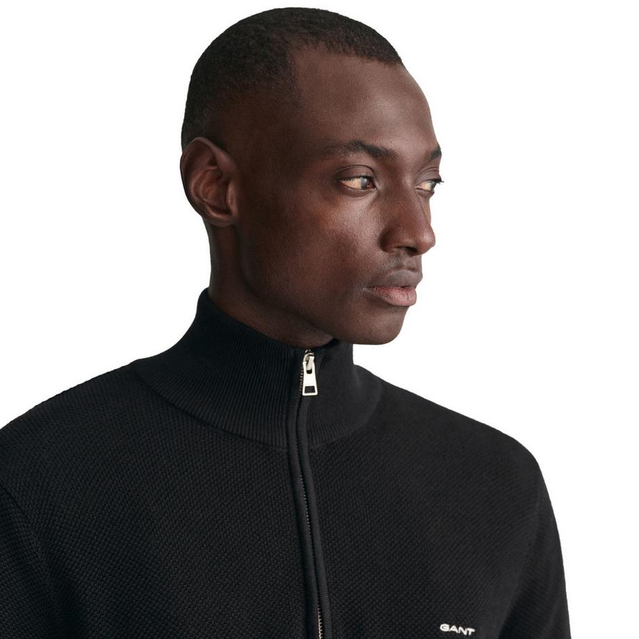 GANT Pull Pique Coton Demi Zip  