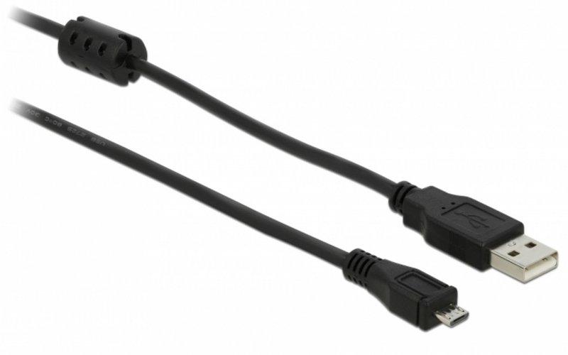 Image of 82335 USB Kabel 2 m USB 2.0 USB A Micro-USB B Schwarz