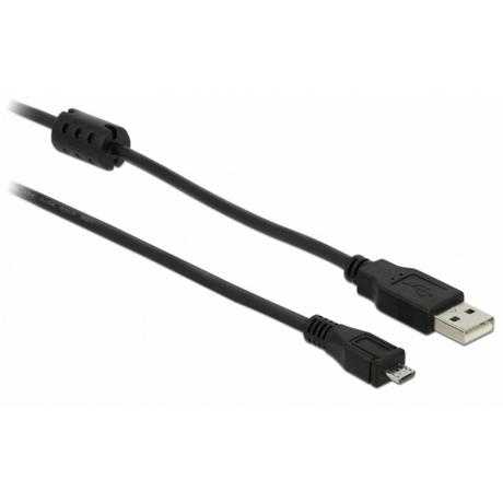 DeLock  82335 câble USB 2 m USB 2.0 USB A Micro-USB B Noir 