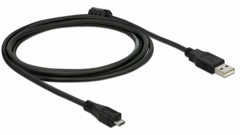 DeLock  82335 câble USB 2 m USB 2.0 USB A Micro-USB B Noir 