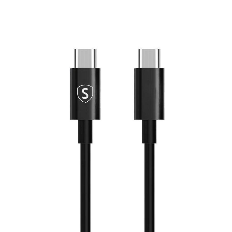 Schnellladekabel USB-C auf USB-C 60 W, 3 A, PD, 0,25 m – Schwarz