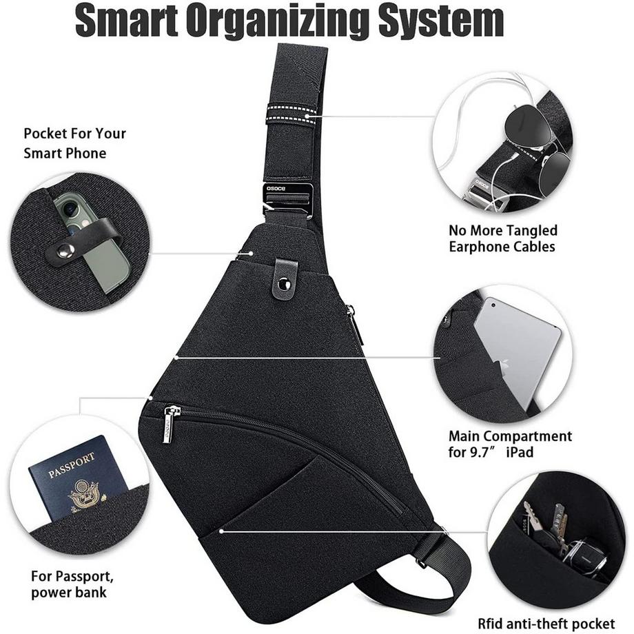 Only-bags.store Mini Borsa a Tracolla Impermeabile Tasche Multiple Antifurto  