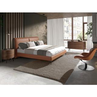 ANGEL CERDA Letto in similpelle marrone  