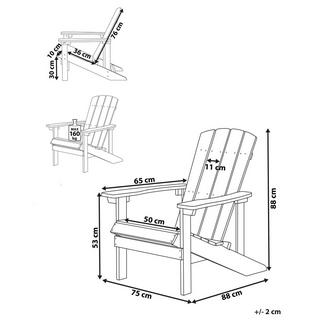 Beliani Sedia da giardino en Legno plastico Retrò ADIRONDACK  