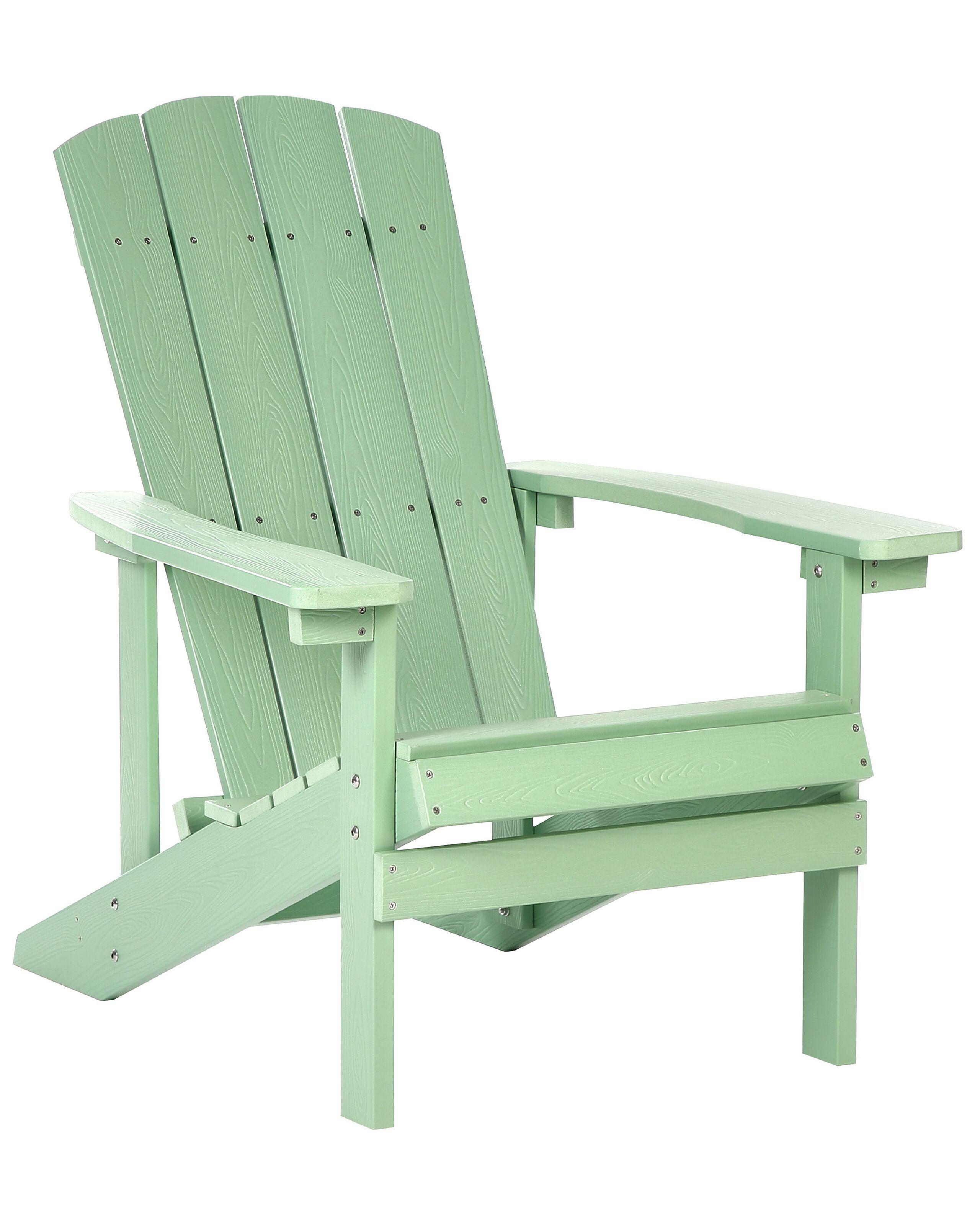 Beliani Chaise de jardin en Bois synthétique Rétro ADIRONDACK  