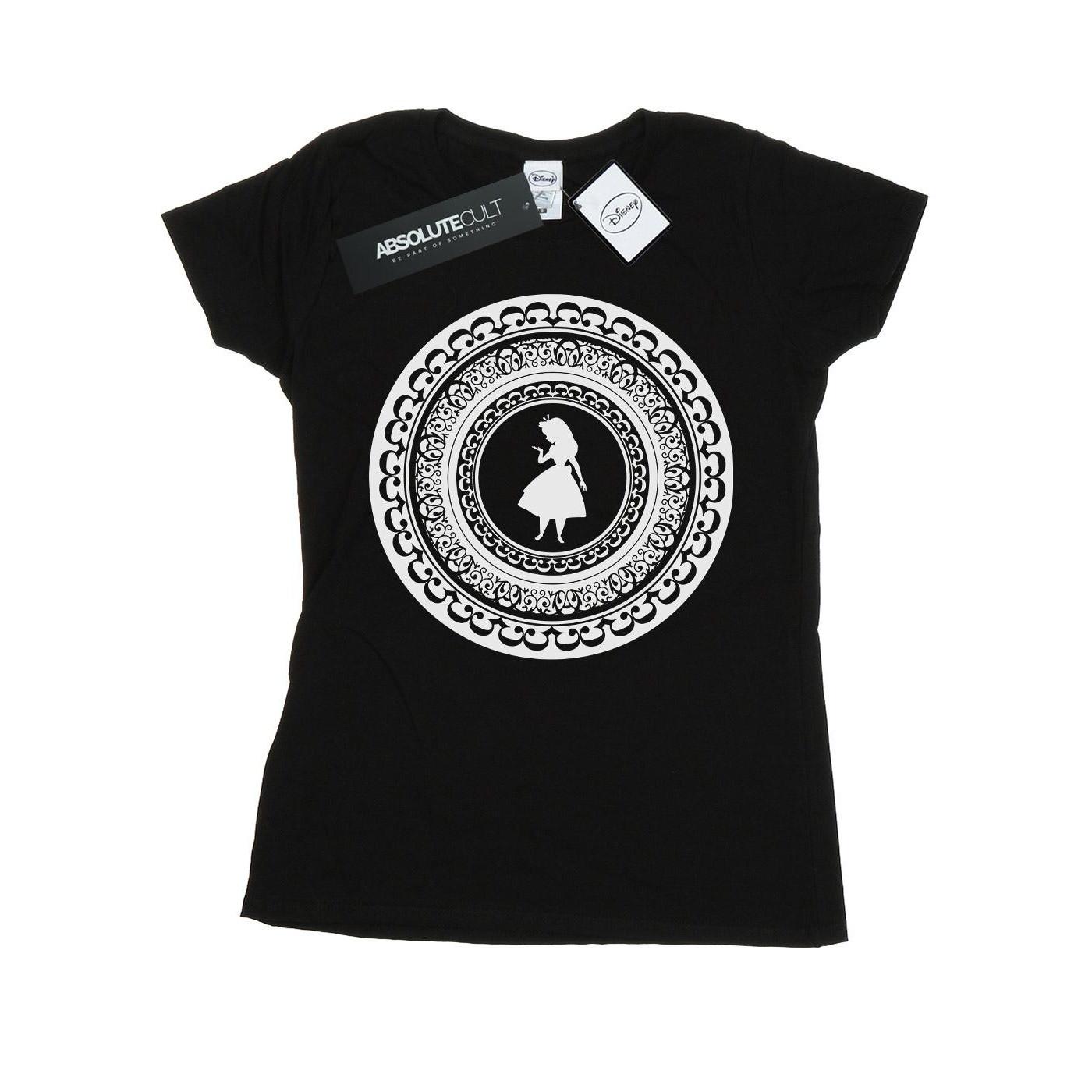 Image of Alice In Wonderland Circle Tshirt Damen Schwarz M