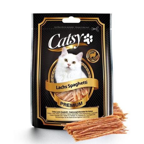 CATSY  snack pour chats spaghetti au saumon 50g 