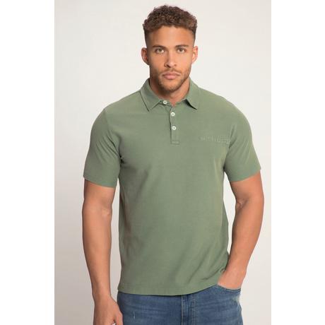 Sthuge  Maglia polo di piqué con acid wash e mezze maniche, fino alla tg. 8XL 