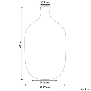 Beliani Dekovase aus Glas Modern SAMOSA  