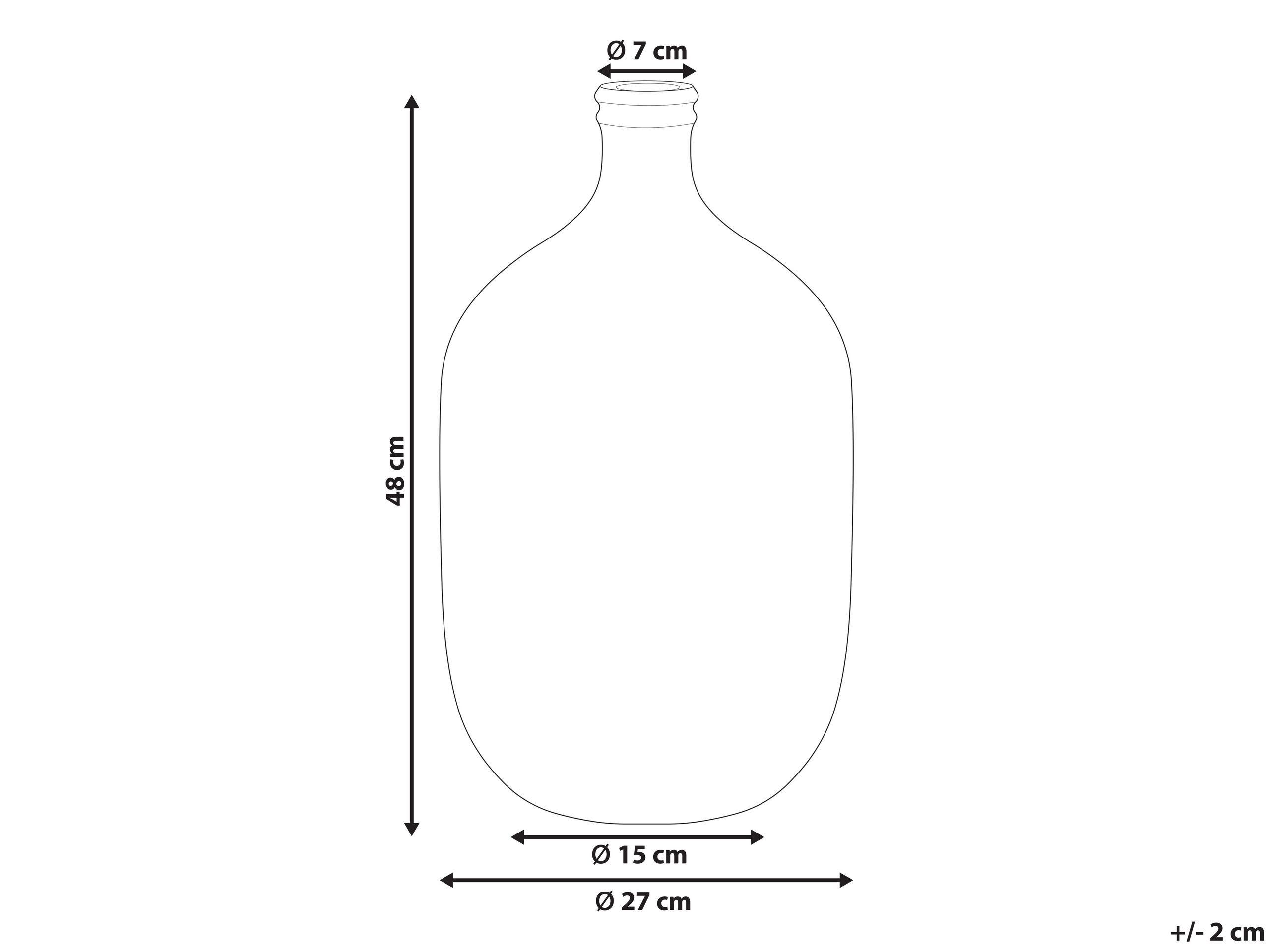 Beliani Vase décoratif en Verre Moderne SAMOSA  