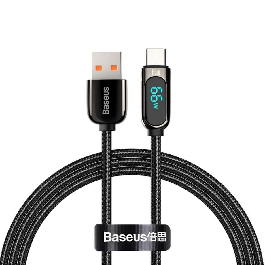 Baseus Display USB - Câble USB-C 66W, 1m - Noir