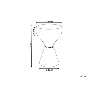 Beliani Table d'appoint en Métal Moderne TIBITO  