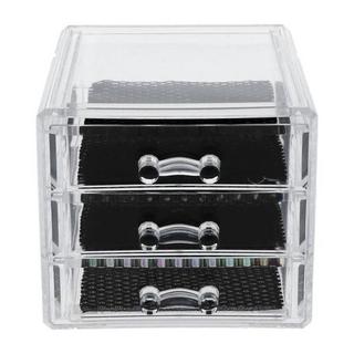 Northio  Boîte à bijoux transparente avec 3 tiroirs 