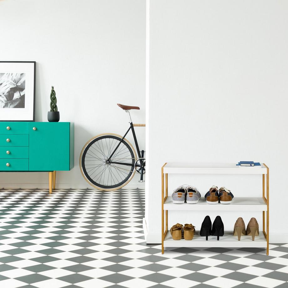 B2X Étagère à chaussures blanche nature  