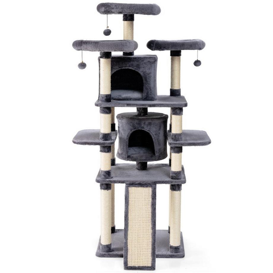 Northix  Arbre à chat de 170 cm, arbre à grimper, arbre à chat, arbre à chat, meubles à gratter, poteaux à chat, grotte avec balles de jeu 