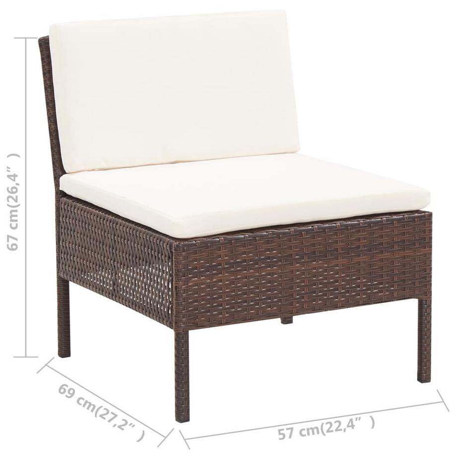 VidaXL set giardino Polirattan  