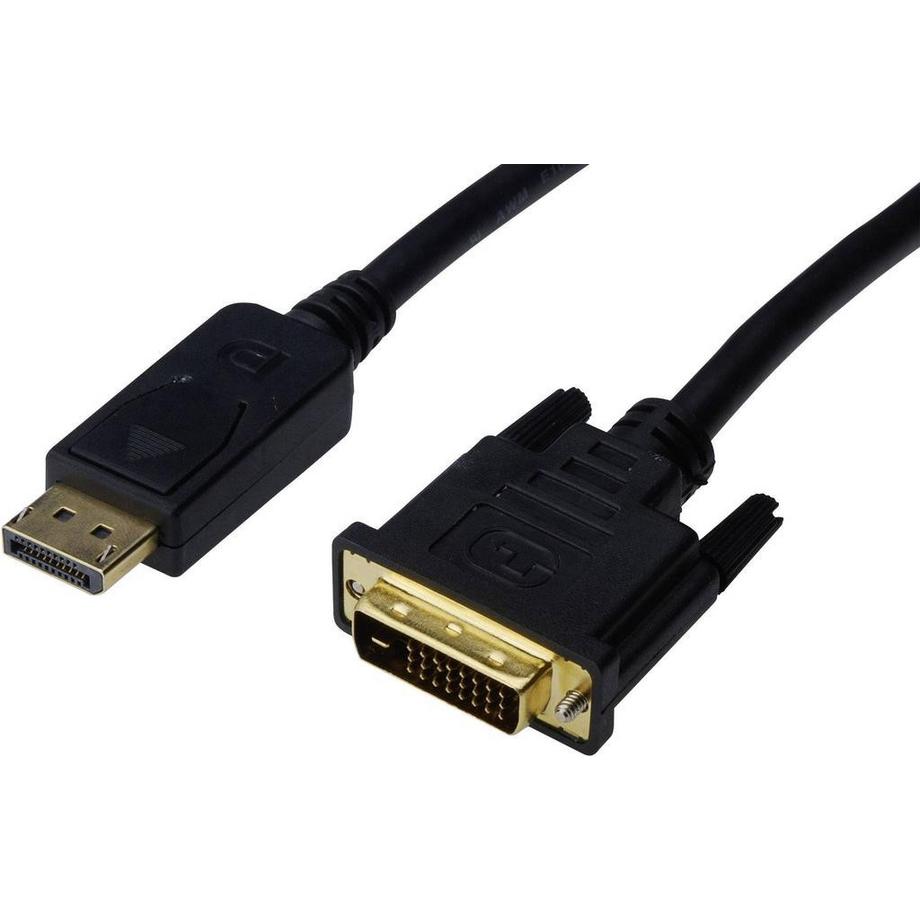 Câble adaptateur Digitus DisplayPort, DP - DVI (24+1) M/M, 2,0 m, avec verrouillage