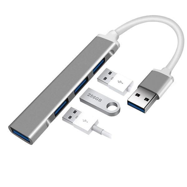 eStore  Hub USB 3.0 avec 4 ports - Argent 