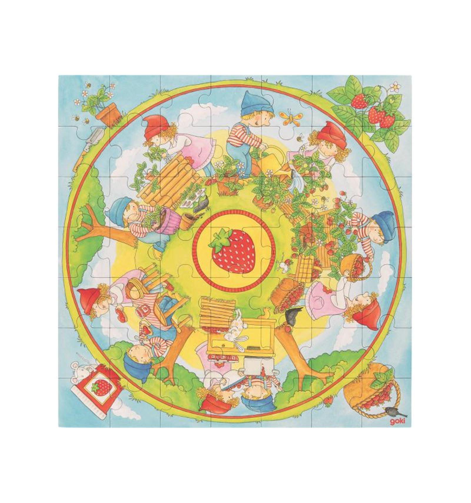 Image of Puzzle XXL Puzzle - Wir pflanzen Erdbeeren (49Teile)