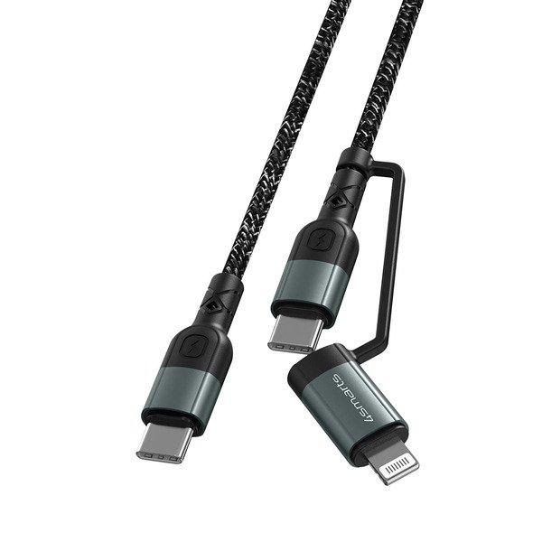 Image of 4smarts 2-in-1 Lightning + USB-C Schnellladekabel - 1,5 metri