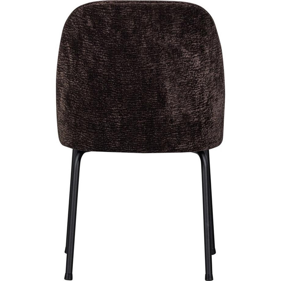mutoni Chaise de salle à manger Vogue 3D-Chenille brun foncé  
