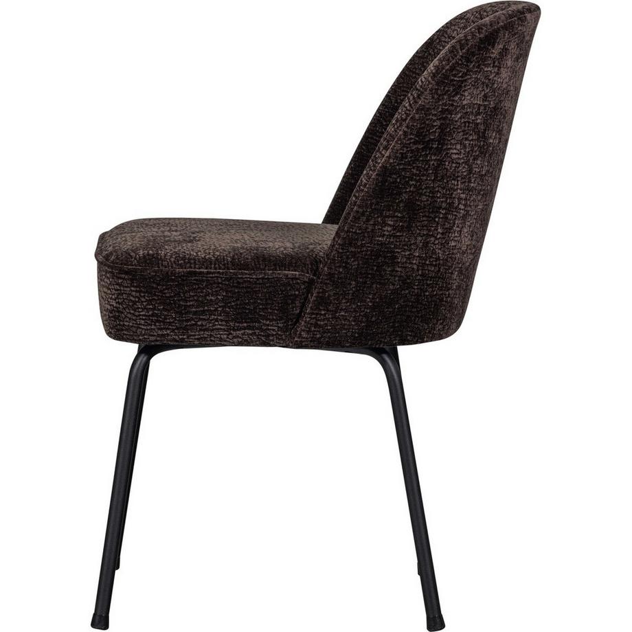 mutoni Chaise de salle à manger Vogue 3D-Chenille brun foncé  