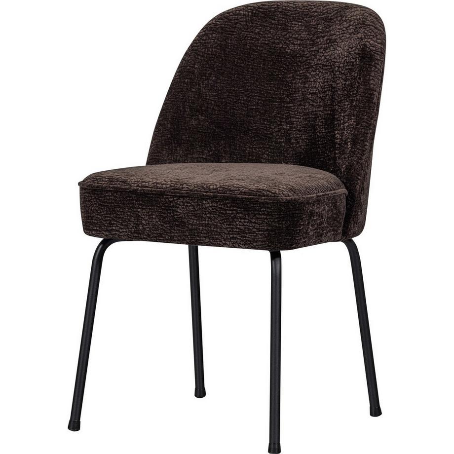 Chaise de salle à manger Vogue 3D-Chenille brun foncé