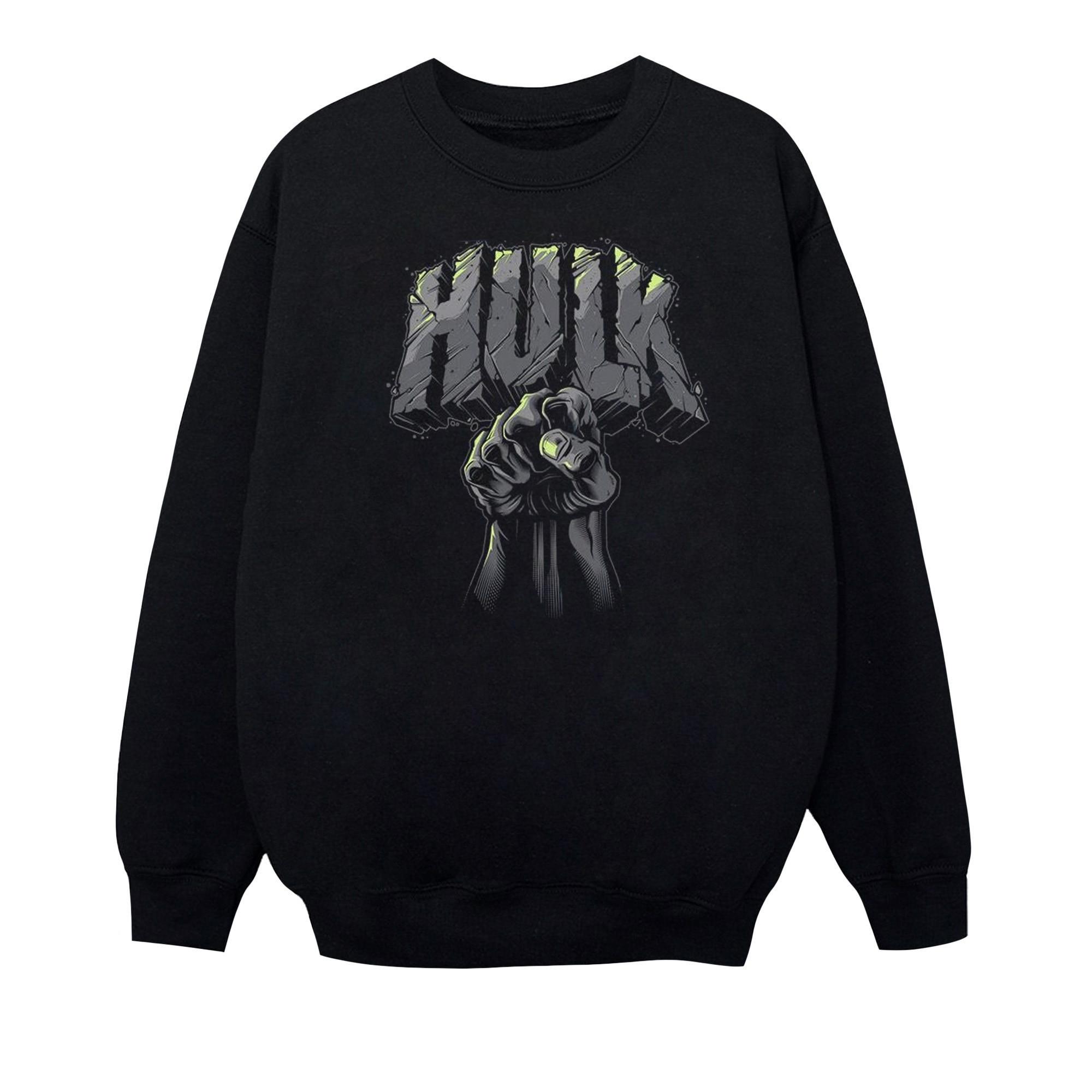 Image of Hulk Punch Logo Sweatshirt Unisex Schwarz 140/146