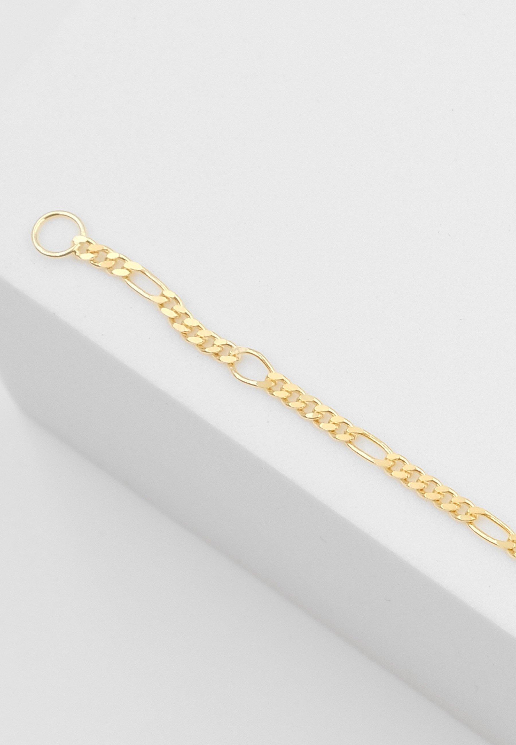 MUAU Schmuck  ID-Bracelet Figaro Gelbgold 750, 1.8mm, 14cm 